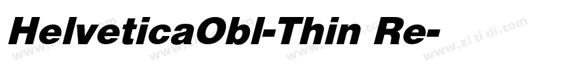 HelveticaObl-Thin Re字体转换